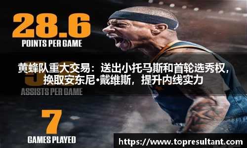 黄蜂队重大交易：送出小托马斯和首轮选秀权，换取安东尼·戴维斯，提升内线实力